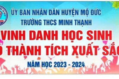 Lễ vinh danh học sinh có thành tích xuất sắc trong phong trào thi đua năm học 2023-2024: THCS Minh Thạnh – Nơi tài năng toả sáng